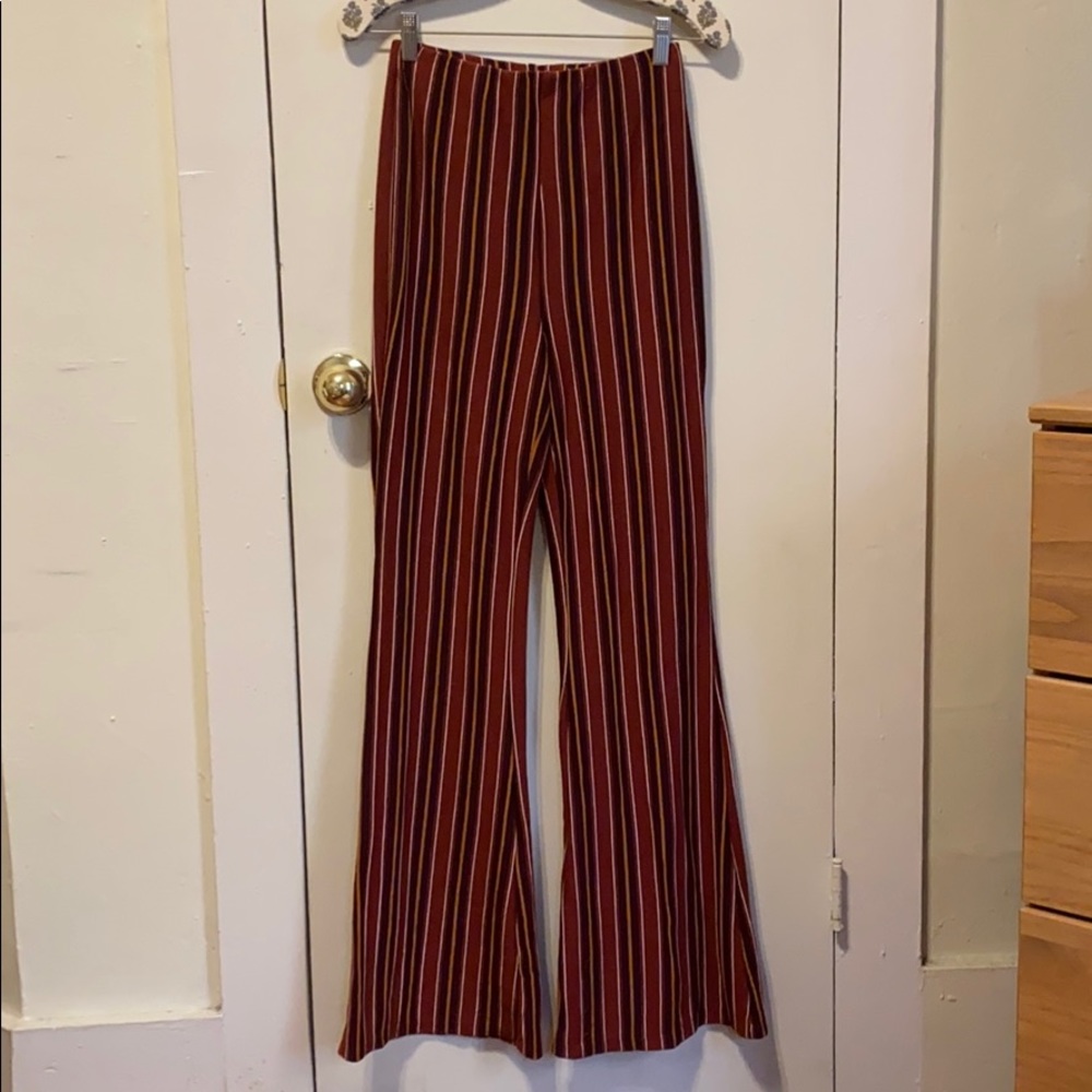 Striped flare pants
